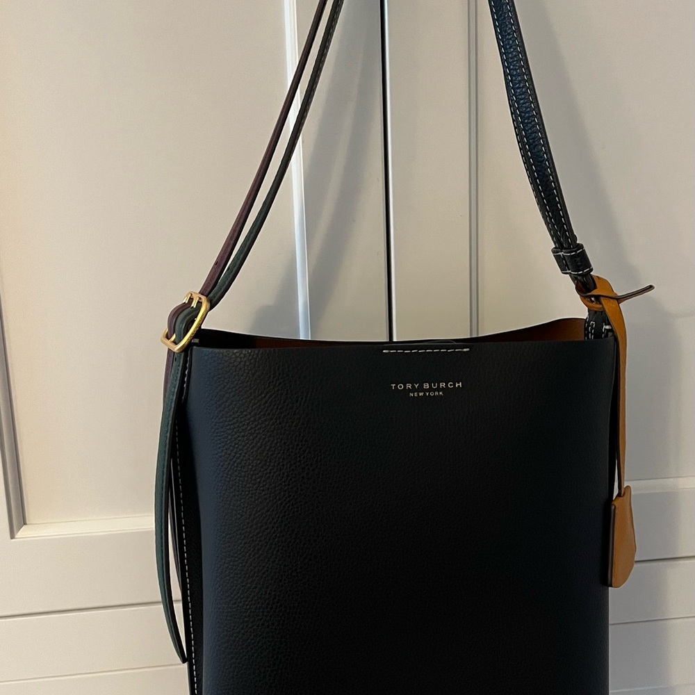 Tory Burch Black Leather Shoulder Bag
